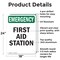Signmission First Aid Station, 18 in W x Rectangle, Aluminum OS-2PACK-EM-A-1824-V-10496 - alternate 6